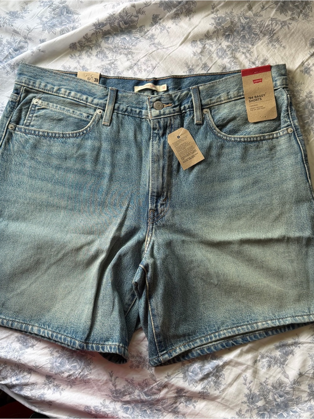 Levi's Light Blue Denim Baggy Women's Shorts